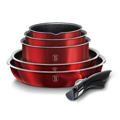 KOMPLET GARNKÓW 12-ele CLICK & COOK BERLINGER HAUS METALLIC LINE BURGUNDY BH-1674 KOMPLET GARNKÓW 12-ele CLICK & COOK BERLINGER HAUS METALLIC LINE BURGUNDY BH-1674