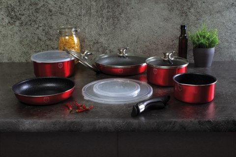 KOMPLET GARNKÓW 12-ele CLICK & COOK BERLINGER HAUS METALLIC LINE BURGUNDY BH-1674 KOMPLET GARNKÓW 12-ele CLICK & COOK BERLINGER HAUS METALLIC LINE BURGUNDY BH-1674
