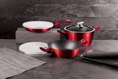KOMPLET GARNKÓW 6-ele 24cm BERLINGER HAUS METALLIC LINE BURGUNDY BH-7046 KOMPLET GARNKÓW 6-ele 24cm BERLINGER HAUS METALLIC LINE BURGUNDY BH-7046
