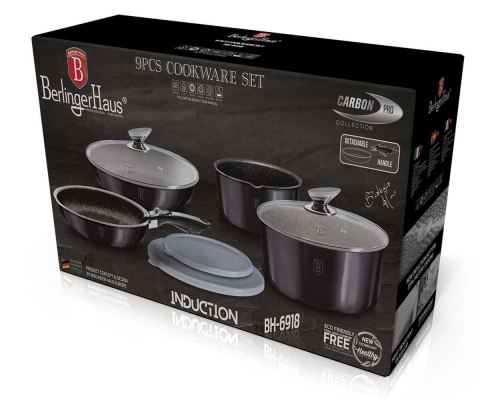 KOMPLET GARNKÓW 9 EL. CLICK & COOK BERLINGER HAUS METALLIC LINE CARBON PRO BH-6918 KOMPLET GARNKÓW 9 EL. CLICK & COOK BERLINGER HAUS METALLIC LINE CARBON PRO BH-6918