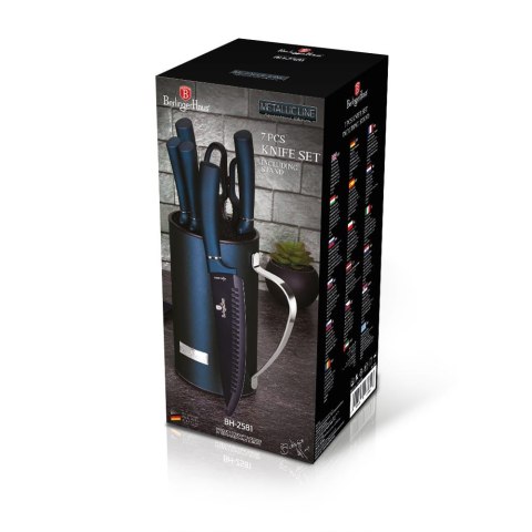 KOMPLET NOŻY W STOJAKU 7-ele BERLINGER HAUS AQUAMARINE BH-2581 KOMPLET NOŻY W STOJAKU 7-ele BERLINGER HAUS AQUAMARINE BH-2581
