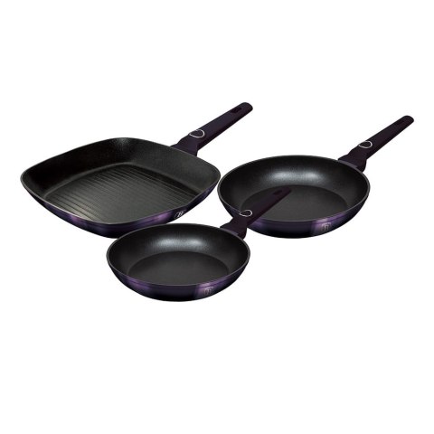 KOMPLET PATELNI Z POWŁOKĄ TYTANOWĄ 3-ELE BERLINGER HAUS PURPLE ECLIPSE BH-7104 KOMPLET PATELNI Z POWŁOKĄ TYTANOWĄ 3-ELE BERLINGER HAUS PURPLE ECLIPSE BH-7104
