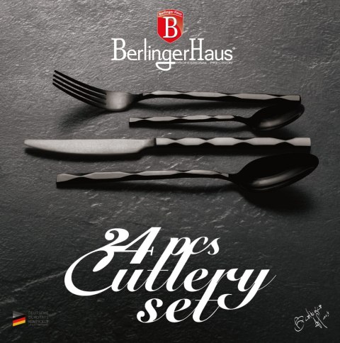 KOMPLET SZTUĆCÓW 24-EL. BŁYSZCZĄCE BERLINGER HAUS BLACK ROYAL BH-2622 KOMPLET SZTUĆCÓW 24-EL. BŁYSZCZĄCE BERLINGER HAUS BLACK ROYAL BH-2622