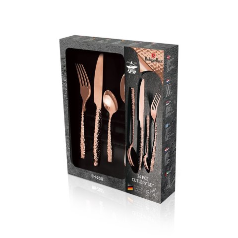 KOMPLET SZTUĆCÓW 24 EL. BŁYSZCZĄCE BERLINGER HAUS ROSE GOLD BH-2617 KOMPLET SZTUĆCÓW 24 EL. BŁYSZCZĄCE BERLINGER HAUS ROSE GOLD BH-2617