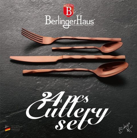 KOMPLET SZTUĆCÓW 24-EL. BŁYSZCZĄCE BERLINGER HAUS ROSEGOLD BH-2621 KOMPLET SZTUĆCÓW 24-EL. BŁYSZCZĄCE BERLINGER HAUS ROSEGOLD BH-2621