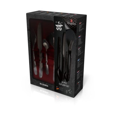 KOMPLET SZTUĆCÓW 24 EL. BŁYSZCZĄCE BERLINGER HAUS SHINY BLACK BH-2618NA KOMPLET SZTUĆCÓW 24 EL. BŁYSZCZĄCE BERLINGER HAUS SHINY BLACK BH-2618NA