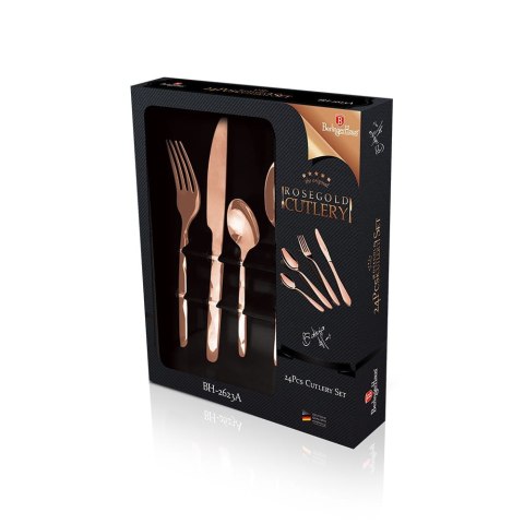KOMPLET SZTUĆCÓW 24 EL. SATYNOWE BERLINGER HAUS ROSE GOLD BH-2623A KOMPLET SZTUĆCÓW 24 EL. SATYNOWE BERLINGER HAUS ROSE GOLD BH-2623A