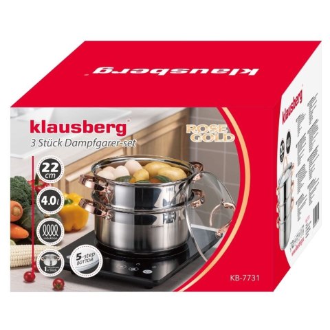PAROWAR GARNEK ZESTAW DO GOTOWANIA NA PARZE 22CM 3 EL. KLAUSBERG KB-7731 PAROWAR GARNEK ZESTAW DO GOTOWANIA NA PARZE 22CM 3 EL. KLAUSBERG KB-7731