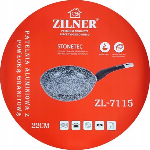 PATELNIA 22CM MARMUROWO-CERAMICZNA ZILNER ZL-7115 PATELNIA 22CM MARMUROWO-CERAMICZNA ZILNER ZL-7115