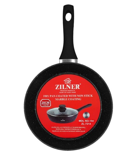 PATELNIA GŁĘBOKA 20CM 1.2L POWŁOKA MARMUROWA Z POKR. ZILNER ZL-7713 (9214) PATELNIA GŁĘBOKA 20CM 1.2L POWŁOKA MARMUROWA Z POKR. ZILNER ZL-7713 (9214)