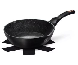 PATELNIA GRANITOWA 24CM WYLEWEKI GŁĘBOKA BERLINGER HAUS BLACK ROSE BH-6184