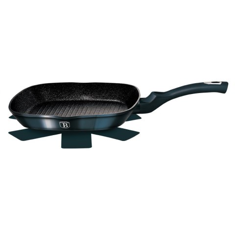 PATELNIA GRANITOWA GRILL 28CM BERLINGER HAUS METALLIC AQUAMARINE BH-1873 PATELNIA GRANITOWA GRILL 28CM BERLINGER HAUS METALLIC AQUAMARINE BH-1873
