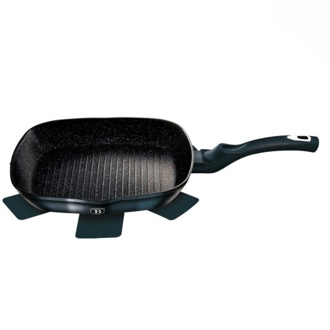 PATELNIA GRANITOWA GRILL 28CM BERLINGER HAUS METALLIC AQUAMARINE BH-1873 PATELNIA GRANITOWA GRILL 28CM BERLINGER HAUS METALLIC AQUAMARINE BH-1873