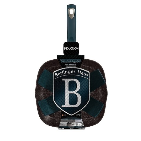 PATELNIA GRANITOWA GRILL 28CM BERLINGER HAUS METALLIC AQUAMARINE BH-1873 PATELNIA GRANITOWA GRILL 28CM BERLINGER HAUS METALLIC AQUAMARINE BH-1873