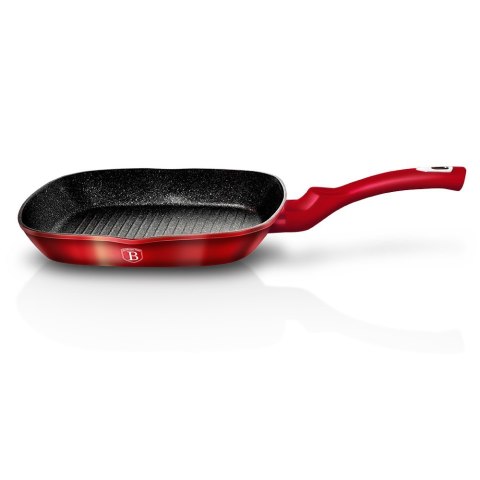PATELNIA GRANITOWA GRILL 28CM BERLINGER HAUS METALLIC LINE BURGUNDY BH-1271-N PATELNIA GRANITOWA GRILL 28CM BERLINGER HAUS METALLIC LINE BURGUNDY BH-1271-N