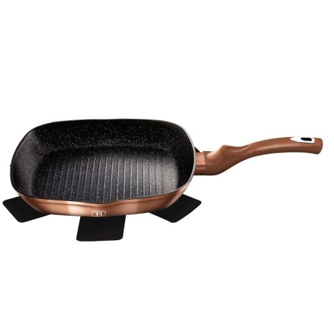 PATELNIA GRANITOWA GRILL 28CM BERLINGER HAUS METALLIC LINE ROSE GOLD BH-1521-N PATELNIA GRANITOWA GRILL 28CM BERLINGER HAUS METALLIC LINE ROSE GOLD BH-1521-N