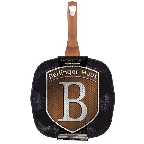 PATELNIA GRANITOWA GRILL 28CM BERLINGER HAUS METALLIC LINE ROSE GOLD BH-1521-N PATELNIA GRANITOWA GRILL 28CM BERLINGER HAUS METALLIC LINE ROSE GOLD BH-1521-N