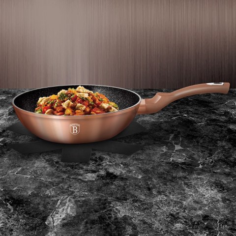 PATELNIA GRANITOWA WOK 30CM BERLINGER HAUS METALLIC LINE ROSE GOLD BH-6171 PATELNIA GRANITOWA WOK 30CM BERLINGER HAUS METALLIC LINE ROSE GOLD BH-6171