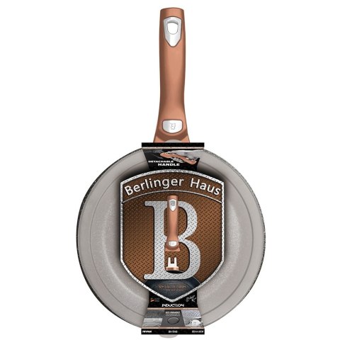 PATELNIA GRANITOWA Z ODPINANĄ RĄCZKĄ 24cm BERLINGER HAUS ROSE GOLD BH-1948 PATELNIA GRANITOWA Z ODPINANĄ RĄCZKĄ 24cm BERLINGER HAUS ROSE GOLD BH-1948