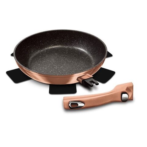 PATELNIA GRANITOWA Z ODPINANĄ RĄCZKĄ 24cm BERLINGER HAUS ROSE GOLD BH-1948 PATELNIA GRANITOWA Z ODPINANĄ RĄCZKĄ 24cm BERLINGER HAUS ROSE GOLD BH-1948