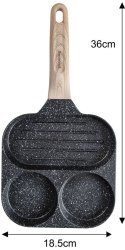PATELNIA MARMURKOWA 3 W 1 DO JAJEK NALEŚNIKÓW PLACKÓW GRILL KLAUSBERG KB-7816 CZARNA PATELNIA MARMURKOWA 3 W 1 DO JAJEK NALEŚNIKÓW PLACKÓW GRILL KLAUSBERG KB-7816 CZARNA