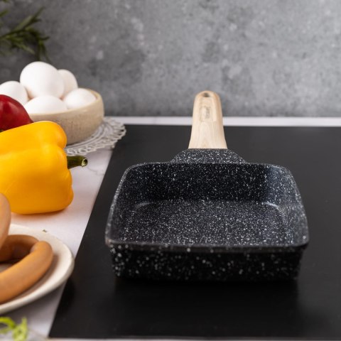 PATELNIA MARMURKOWA PROSTOKĄTNA GŁĘBOKA KLAUSBERG KB-7813 CZARNA PATELNIA MARMURKOWA PROSTOKĄTNA GŁĘBOKA KLAUSBERG KB-7813 CZARNA
