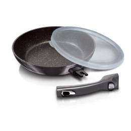 PATELNIA Z POWŁ. GRANITOWĄ Z ODPINANĄ RĄCZKĄ 28cm BERLINGER HAUS Carbon Pro BH-6913