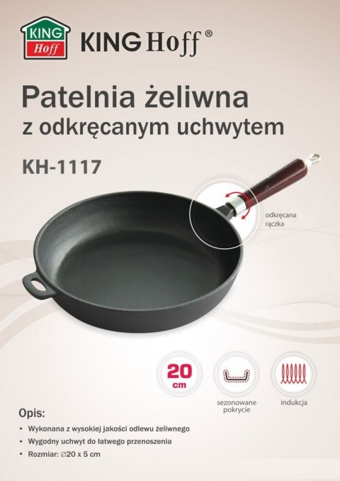 PATELNIA ŻELIWNA 20cm KiNGHOFF KH-1117 PATELNIA ŻELIWNA 20cm KiNGHOFF KH-1117