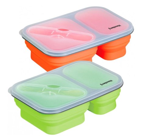POJEMNIK LUNCHBOX SILIKONOWY 900ml 2-KOMOROWY KLAUSBERG KB-7023 POJEMNIK LUNCHBOX SILIKONOWY 900ml 2-KOMOROWY KLAUSBERG KB-7023