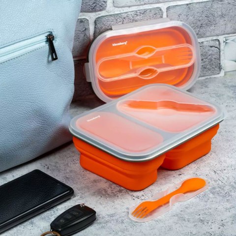 POJEMNIK LUNCHBOX SILIKONOWY 900ml 2-KOMOROWY KLAUSBERG KB-7023 POJEMNIK LUNCHBOX SILIKONOWY 900ml 2-KOMOROWY KLAUSBERG KB-7023