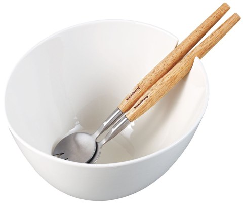 PORCELANOWA MISA 23cm DO SAŁATEK Z ŁYŻKAMI KLAUSBERG KB-7787 BIAŁA PORCELANOWA MISA 23cm DO SAŁATEK Z ŁYŻKAMI KLAUSBERG KB-7787 BIAŁA