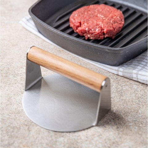 PRASA DO MIĘSA BURGERÓW 14CM ZE STALI NIERDZEWNEJ PRASKA KINGHOFF KH-1878 PRASA DO MIĘSA BURGERÓW 14CM ZE STALI NIERDZEWNEJ PRASKA KINGHOFF KH-1878