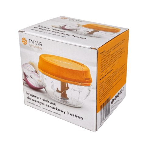 RĘCZNA KRAJALNICA DO WARZYW Z 3 OSTRZAMI Z MECHANIZMEM SZNURKOWYM TADAR TD-0295 RĘCZNA KRAJALNICA DO WARZYW Z 3 OSTRZAMI Z MECHANIZMEM SZNURKOWYM TADAR TD-0295