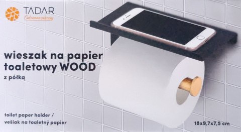 UCHWYT NA PAPIER TOALETOWY Z PÓŁKĄ TADAR TD-4981 CZARNY UCHWYT NA PAPIER TOALETOWY Z PÓŁKĄ TADAR TD-4981 CZARNY