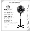 WENTYLATOR PODŁOGOWY 40CM 40W KINGCOOL KC-2124 CZARNY WENTYLATOR PODŁOGOWY 40CM 40W KINGCOOL KC-2124 CZARNY