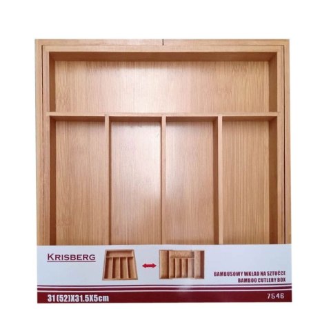 WKŁAD / ORGANIZER DO SZUFLADY NA SZTUĆCE ROZSUWANY 52/31x31cm KRISBERG KS-2546 WKŁAD / ORGANIZER DO SZUFLADY NA SZTUĆCE ROZSUWANY 52/31x31cm KRISBERG KS-2546