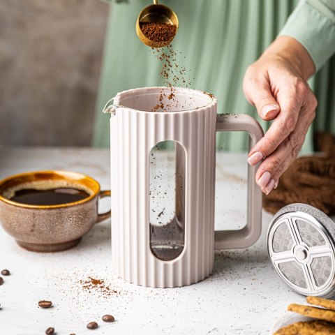 ZAPARZACZ DO HERBATY KAWY SZKLANY FRENCH PRESS 1000 ML BEŻOWY KLAUSBERG KB-7754 ZAPARZACZ DO HERBATY KAWY SZKLANY FRENCH PRESS 1000 ML BEŻOWY KLAUSBERG KB-7754