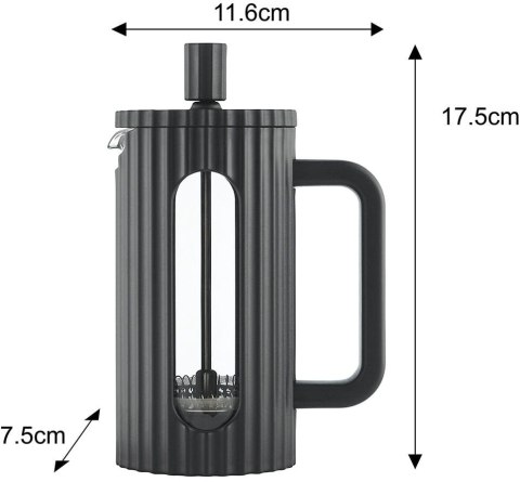 ZAPARZACZ DO HERBATY KAWY SZKLANY FRENCH PRESS 350 ML CZARNY KLAUSBERG KB-7741 ZAPARZACZ DO HERBATY KAWY SZKLANY FRENCH PRESS 350 ML CZARNY KLAUSBERG KB-7741