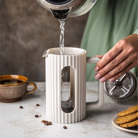 ZAPARZACZ DO HERBATY KAWY SZKLANY FRENCH PRESS 350 ML KREMOWY KLAUSBERG KB-7743 ZAPARZACZ DO HERBATY KAWY SZKLANY FRENCH PRESS 350 ML KREMOWY KLAUSBERG KB-7743