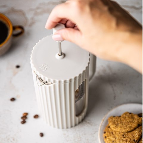 ZAPARZACZ DO HERBATY KAWY SZKLANY FRENCH PRESS 350 ML KREMOWY KLAUSBERG KB-7743 ZAPARZACZ DO HERBATY KAWY SZKLANY FRENCH PRESS 350 ML KREMOWY KLAUSBERG KB-7743
