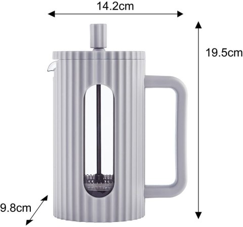 ZAPARZACZ DO HERBATY KAWY SZKLANY FRENCH PRESS 600 ML SZARY KLAUSBERG KB-7747 ZAPARZACZ DO HERBATY KAWY SZKLANY FRENCH PRESS 600 ML SZARY KLAUSBERG KB-7747