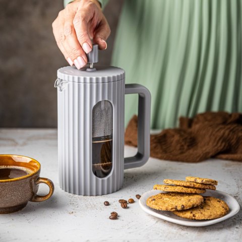 ZAPARZACZ DO HERBATY KAWY SZKLANY FRENCH PRESS 600 ML SZARY KLAUSBERG KB-7747 ZAPARZACZ DO HERBATY KAWY SZKLANY FRENCH PRESS 600 ML SZARY KLAUSBERG KB-7747
