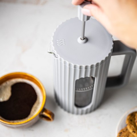 ZAPARZACZ DO HERBATY KAWY SZKLANY FRENCH PRESS 600 ML SZARY KLAUSBERG KB-7747 ZAPARZACZ DO HERBATY KAWY SZKLANY FRENCH PRESS 600 ML SZARY KLAUSBERG KB-7747