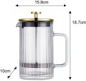 ZAPARZACZ DO KAWY HERBATY SZKLANY 600ML FRENCH PRESS KLAUSBERG KB-7760 ZŁOTY ZAPARZACZ DO KAWY HERBATY SZKLANY 600ML FRENCH PRESS KLAUSBERG KB-7760 ZŁOTY