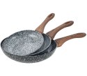 ZESTAW 3 PATELNI 20/24/28CM KiNGHOFF GRANIT WOOD KH-1030 ZESTAW 3 PATELNI 20/24/28CM KiNGHOFF GRANIT WOOD KH-1030