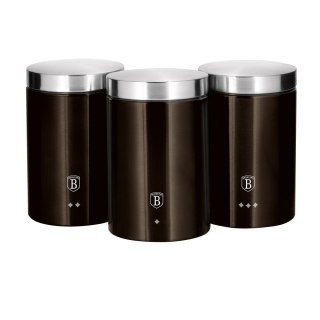 ZESTAW 3 POJEMNIKÓW KUCHENNYCH BERLINGER HAUS SHINY BLACK BH-6828