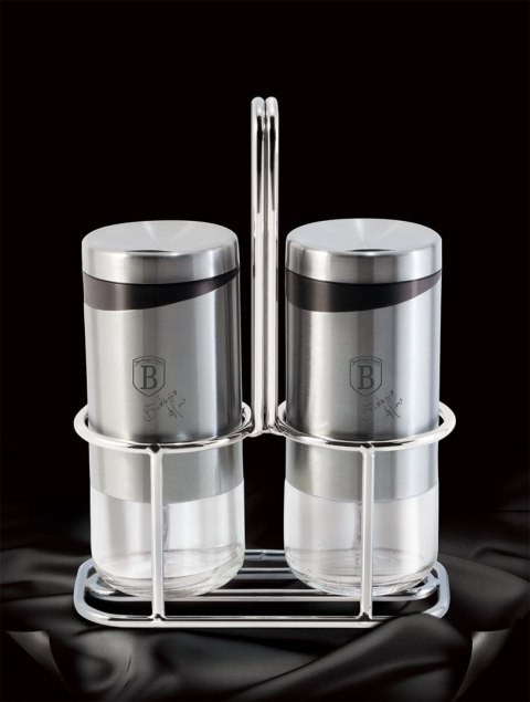 ZESTAW DO SOLI I PIEPRZU 3-ele PRZYPRAWNIK BERLINGER HAUS BLACK SILVER BH-1993 ZESTAW DO SOLI I PIEPRZU 3-ele PRZYPRAWNIK BERLINGER HAUS BLACK SILVER BH-1993