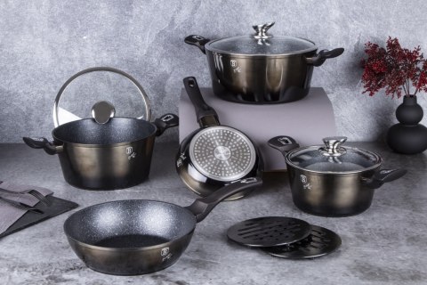 ZESTAW GARNKÓW Z POWŁOKĄ GRANITOWĄ 13-ELE BERLINGER HAUS SHINY BLACK BH-7032 ZESTAW GARNKÓW Z POWŁOKĄ GRANITOWĄ 13-ELE BERLINGER HAUS SHINY BLACK BH-7032