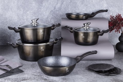ZESTAW GARNKÓW Z POWŁOKĄ GRANITOWĄ 13-ELE BERLINGER HAUS SHINY BLACK BH-7032 ZESTAW GARNKÓW Z POWŁOKĄ GRANITOWĄ 13-ELE BERLINGER HAUS SHINY BLACK BH-7032