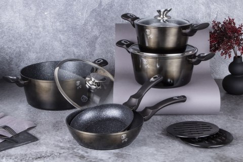 ZESTAW GARNKÓW Z POWŁOKĄ GRANITOWĄ 13-ELE BERLINGER HAUS SHINY BLACK BH-7032 ZESTAW GARNKÓW Z POWŁOKĄ GRANITOWĄ 13-ELE BERLINGER HAUS SHINY BLACK BH-7032